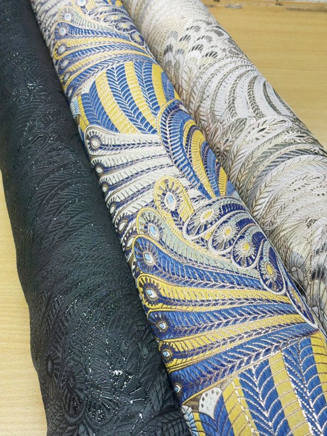 165058（全3色） 鳳凰乱舞 ラメ ジャガード | 生地,柄物