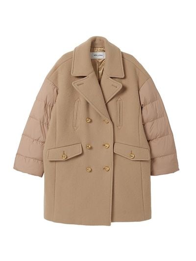 ミラショーン　mila schon　チンチラ　襟　ツイード　ロングコート　40 ミラショーン mila schon チンチラ 襟 ツイード ロングコート 40
