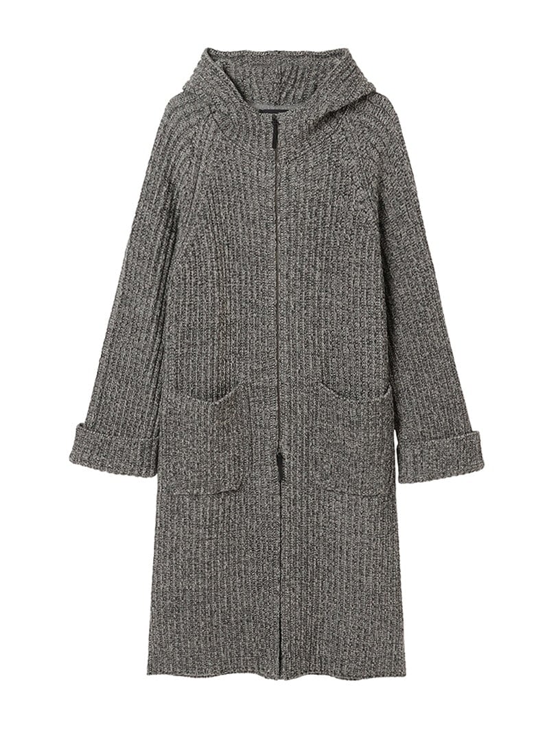 イタリア製　グレー ニット コート　CIVIDINI イタリア製 グレー ニット コート CIVIDINI