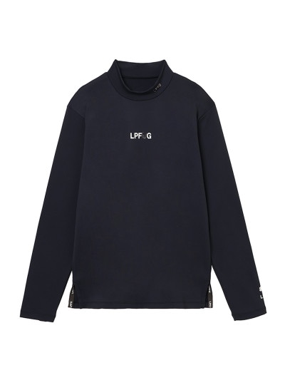 LPFG メンズ モックネック プルオーバー LPFGサークルロゴ