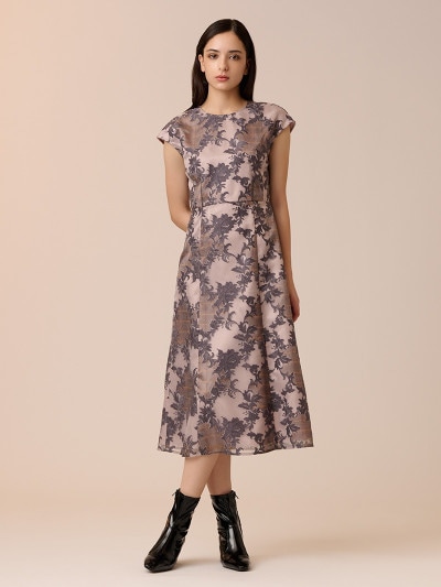 美品 サイズ1 forte_forte コットンシルク ギャザーロングワンピース 8_000000006487.jpg?1682325892