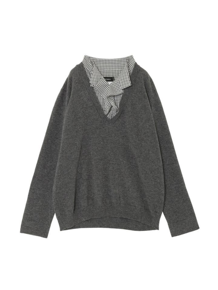 イタリア製　グレー ニット コート　CIVIDINI 3056001739507463_01_1738.jpeg