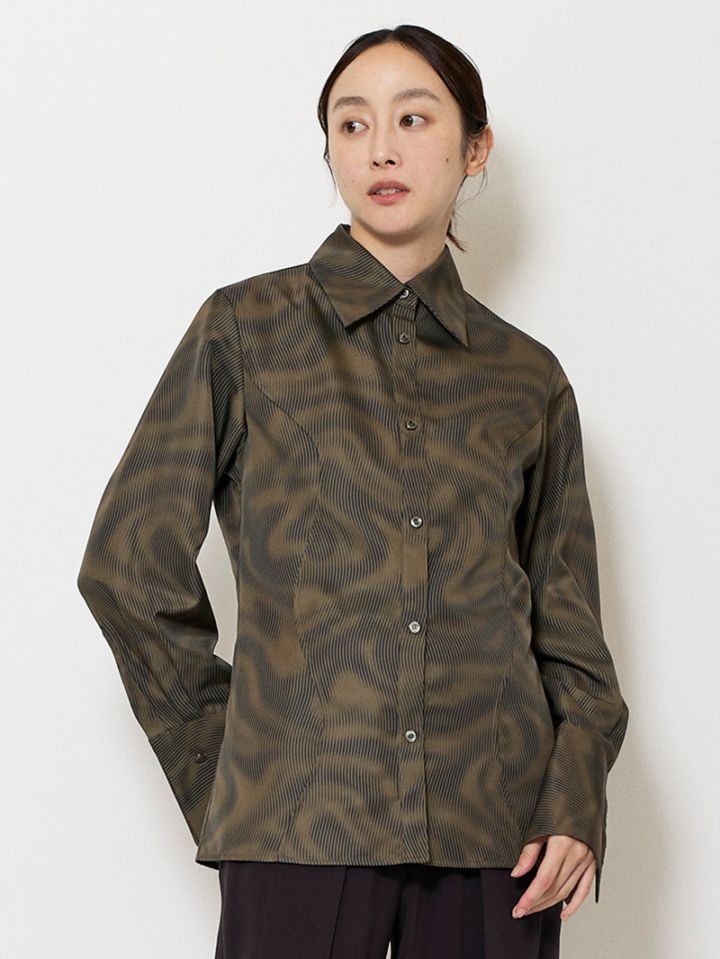 新品ミラショーンMillaShonストレッチ高級ニットトップスブラウス花柄清楚系 新品ミラショーンMillaShonストレッチ高級ニットトップス