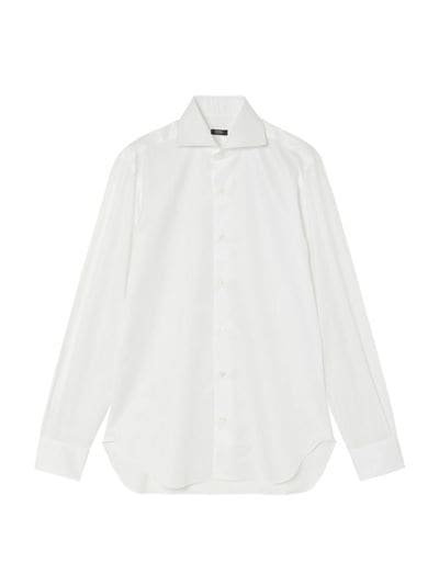 DANDY LIFE リネンストライプ セミワイドカラーシャツ |BARBA NAPOLI