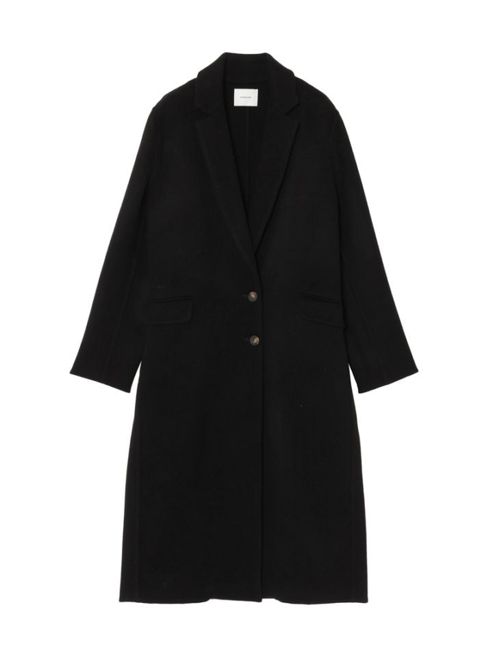 VINCE.　ヴィンス　オーバーコート　リバー仕立て　ウール　カシミア リバーコート ウール カシミヤ ローブ ロングコート ベルト