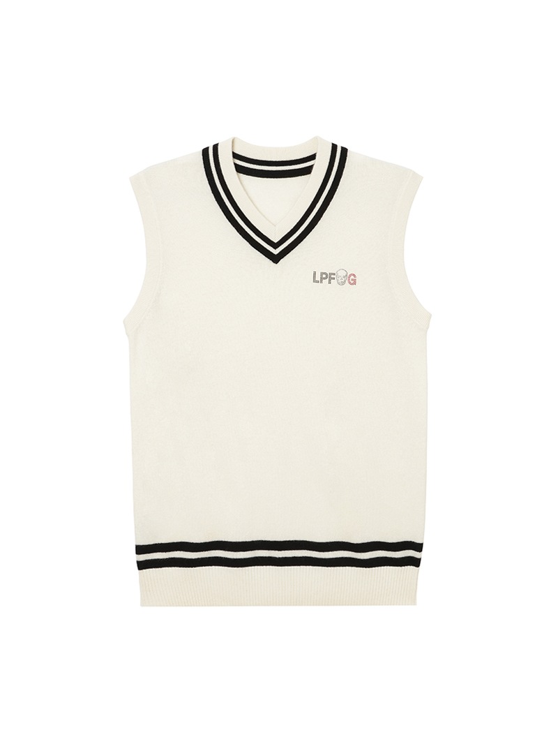 LPFG メンズ Vネック ベスト |LUCIEN PELLAT-FINET LPFG|CORONET