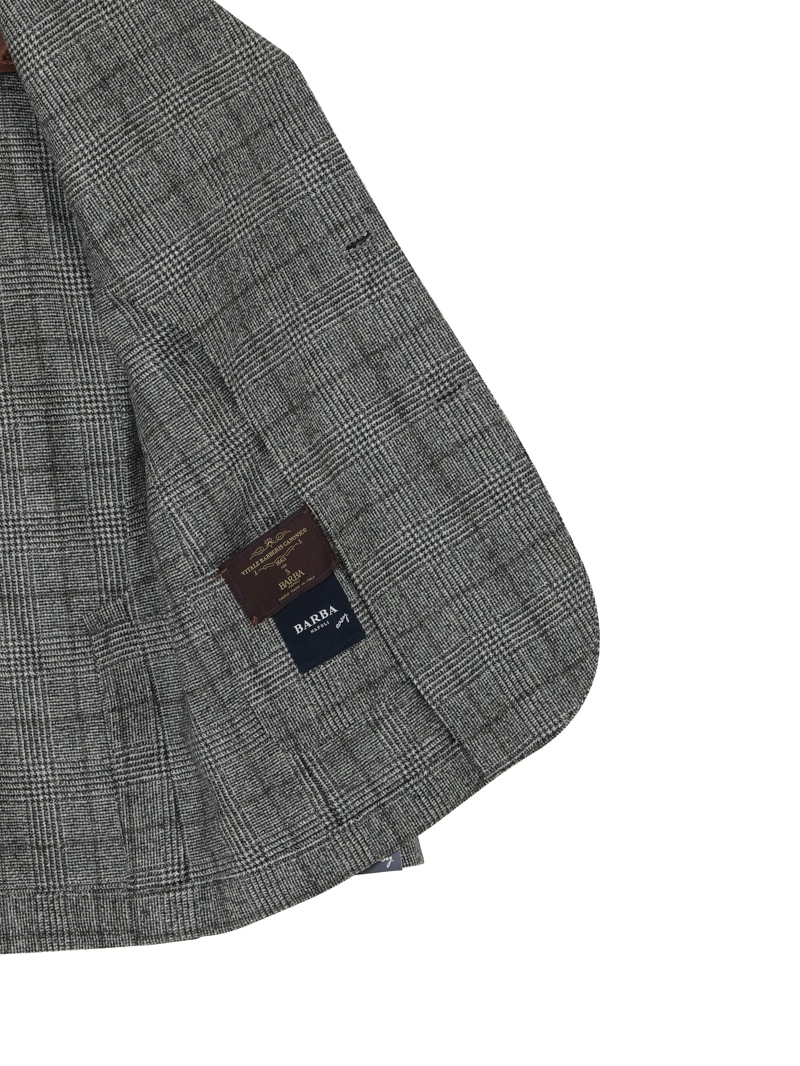 バルバ BARBA NAPOLI テーラードジャケット チェック グレンチェック柄ジャケット EASY＜YouTube放映＞ |BARBA NAPOLI