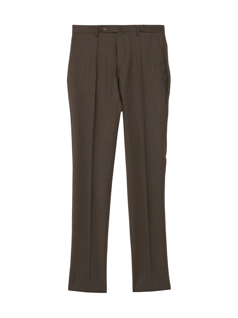 インコテックス⁄INCOTEX SLIM FIT ウールスラックス ネイビー INCOTEX