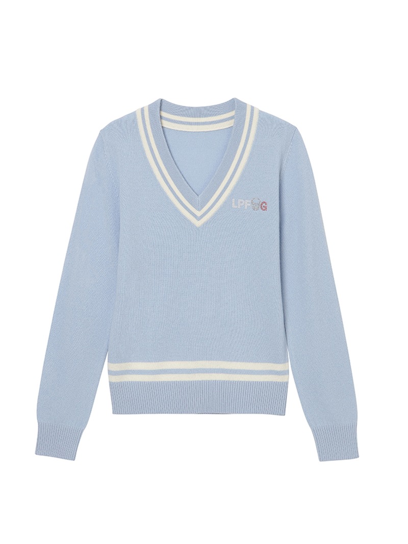 LPFG ウィメンズ Vネック セーター |LUCIEN PELLAT-FINET LPFG