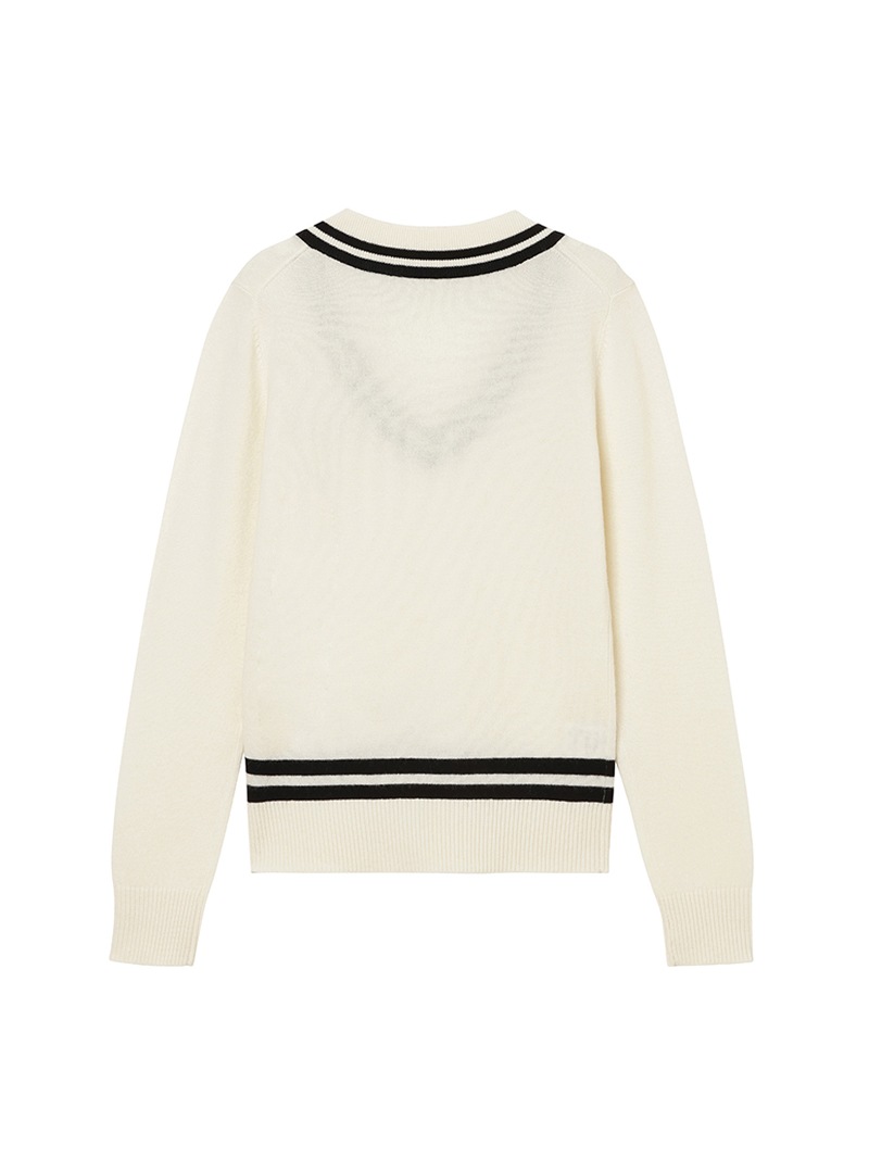 LPFG ウィメンズ Vネック セーター |LUCIEN PELLAT-FINET LPFG