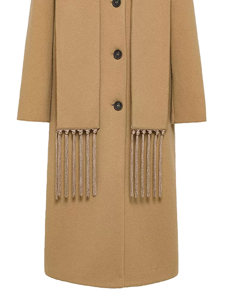 スカーフ付きウールロングコート |forte_forte|CORONET（コロネット