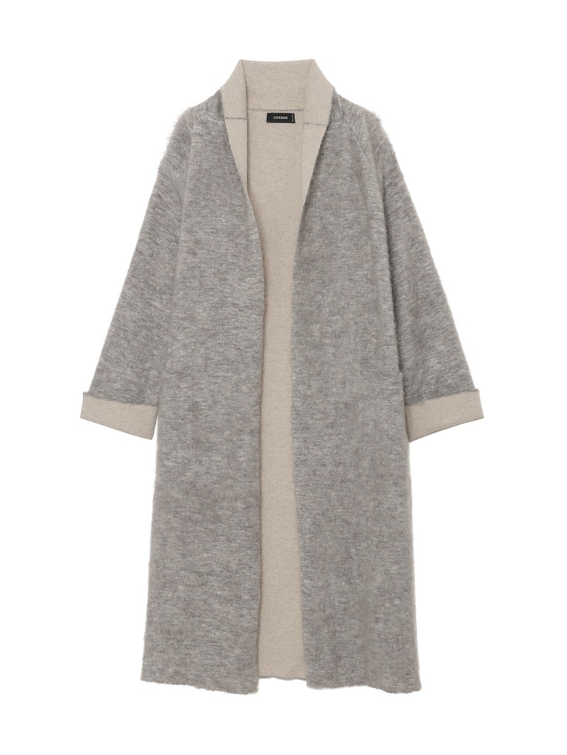 -AROUND FLAVA- ウールオーバーガウンコート AROUND FLAVA コート ジャケット wool oversized gown coat