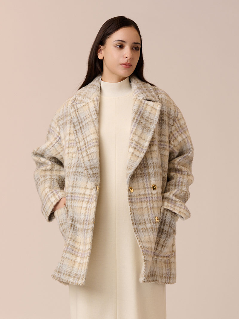 mila schon ジャケットコート グリーン系 コロネット ファー襟 mila schon ジャケットコート グリーン系 コロネット ファー襟