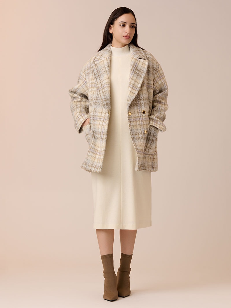 シャギーチェックコート |mila schon|CORONET（コロネット）公式