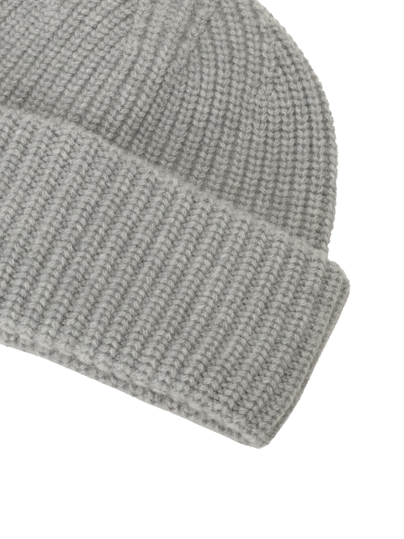 【新品未使用品】ZANONE ザノーネカシミヤニットキャップ　ライトグレー 新品未使用品】ZANONE ザノーネカシミヤニットキャップ ライトグレー
