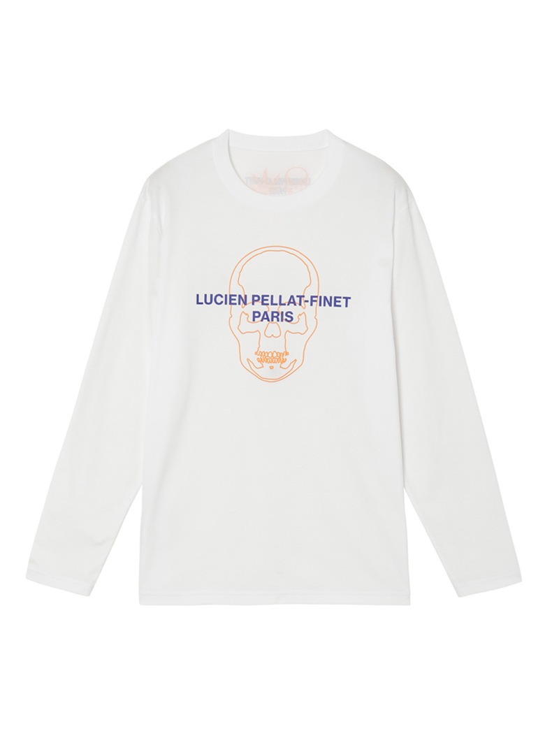 国内配送★lucien pellat-finet★スカル＆LPF PARIS Tシャツ メンズ 半袖Tシャツ スカル フリーダム |lucien pellat-finet