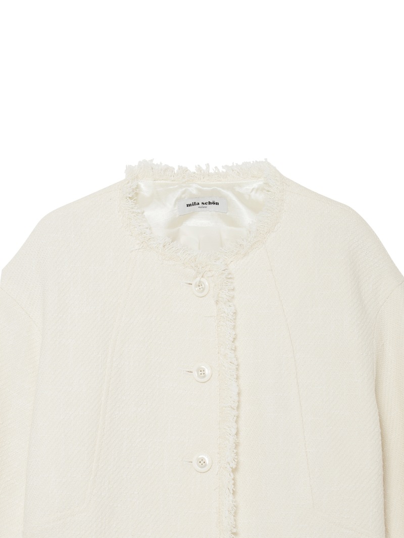 maison celon ウールツイードジャケット　アイボリー ツイルツイードジャケット |mila schon|CORONET（コロネット）公式