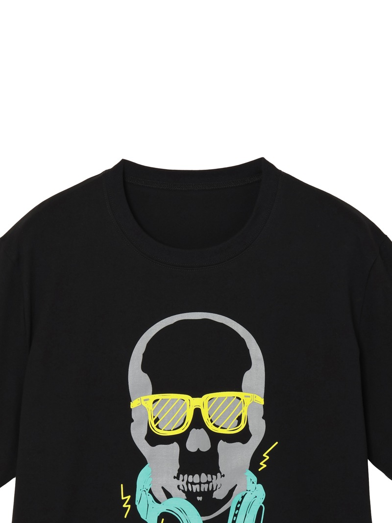 *LPF *ルシアンペラフィネ Tシャツ スカル ヘッドフォン a15030029-a.jpg