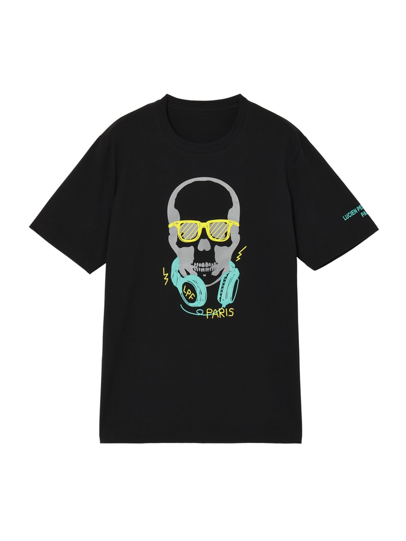【Lucien pellat-finet】LPF PARIS 半袖Tシャツ スカル&LUCIEN LPF PARIS 半袖Tシャツ ハンドライティング スカル ヘッドフォン