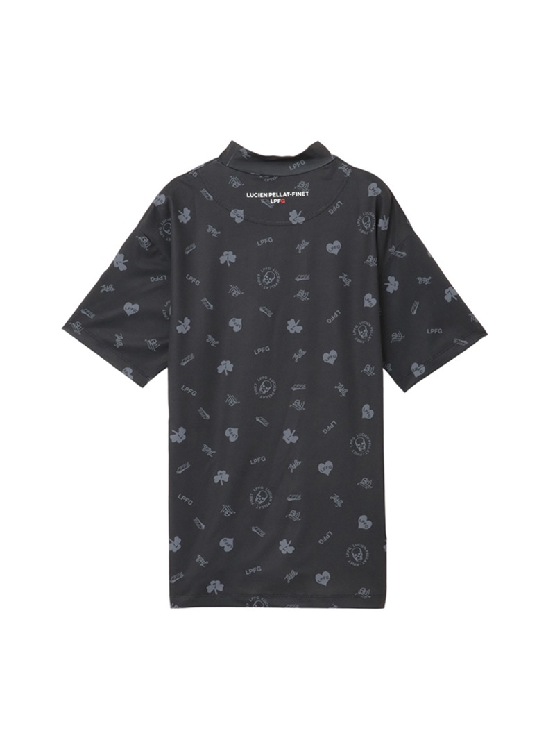 LPFG メンズ オールオーバー 半袖モックネックシャツ |LUCIEN