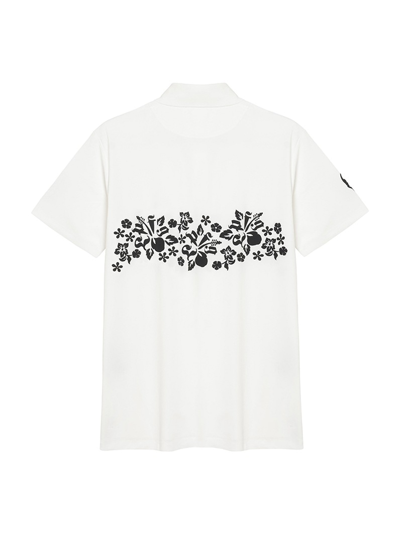 LPFG メンズ ポロシャツ ハイビスカス |LUCIEN PELLAT-FINET LPFG