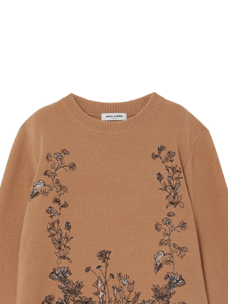 フラワー刺繍ロングプルオーバー |mila schon|CORONET（コロネット