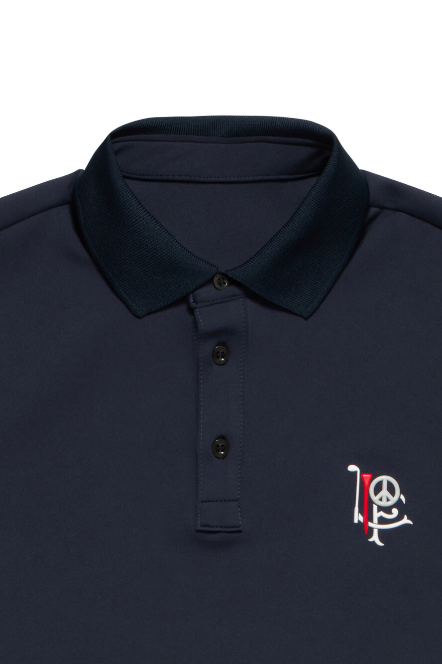 LPFG メンズ ポロシャツ サークルロゴxスカル |LUCIEN PELLAT-FINET