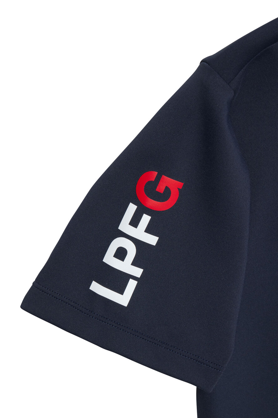 LPFG メンズ ポロシャツ サークルロゴxスカル |LUCIEN PELLAT-FINET