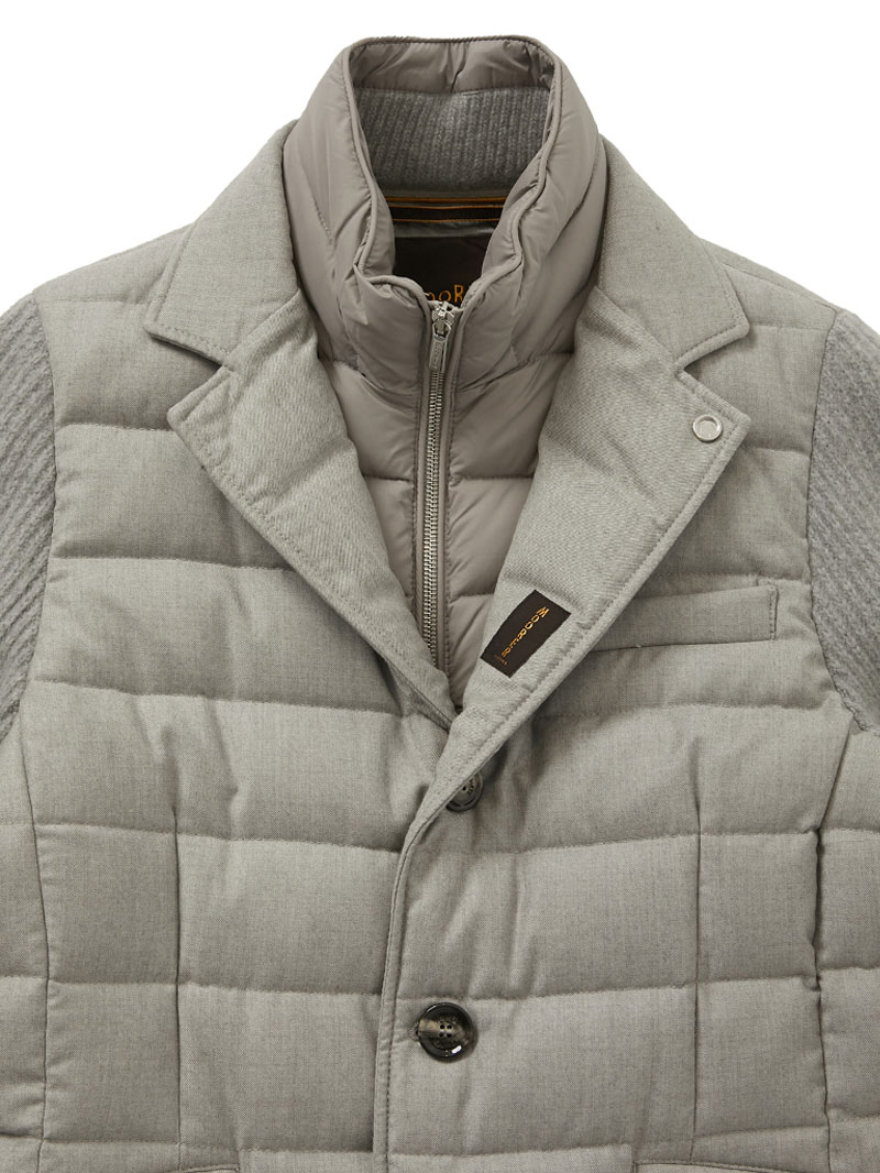 2マテリアルダウンジャケット ROGERS-LMA |MooRER|CORONET（コロネット