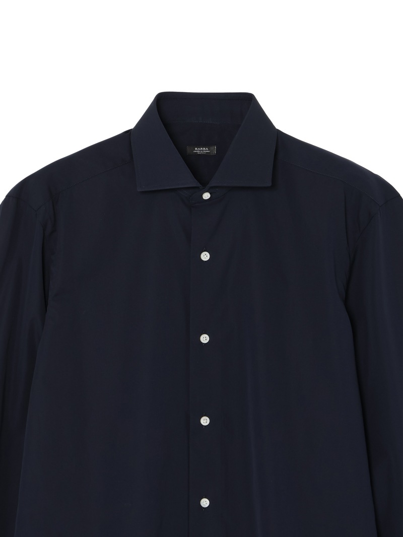 エトロドレスシャツ　ネイビー　ブラック ブロード ワイドカラードレスシャツ |BARBA NAPOLI|CORONET（コロ