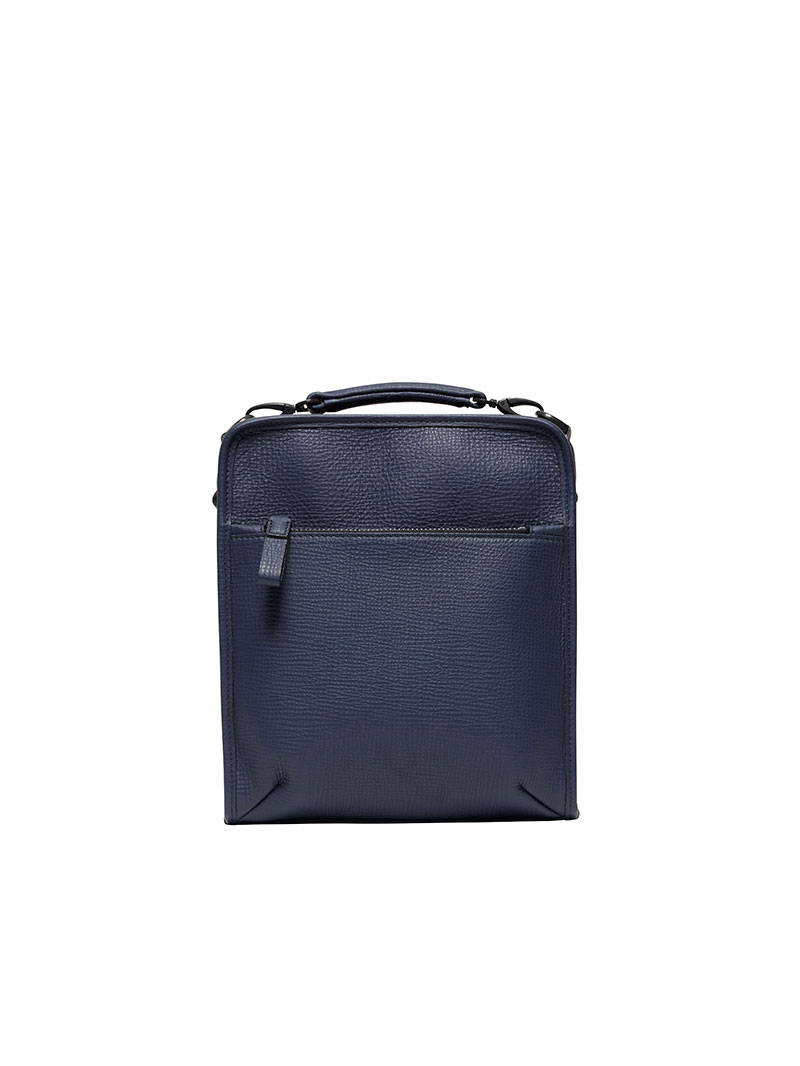 美品●COLORADOコロラドレザーショルダーバッグあおりポケット紺ネイビー Legato Largo（レガートラルゴ） ショルダーバッグ レディース 斜