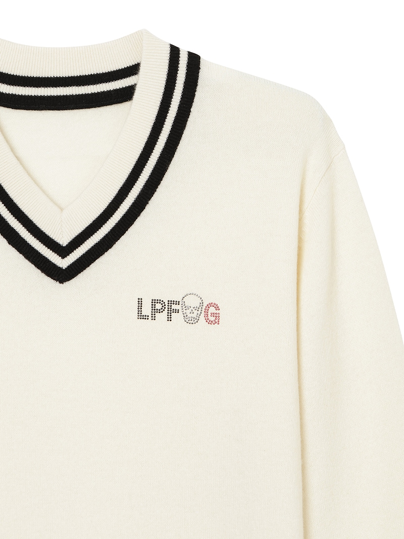 LPFG メンズ Vネック セーター |LUCIEN PELLAT-FINET LPFG