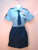 【日本製】ポリスウーマン制服◆水色・桃色/Ｍ・４Ｌ