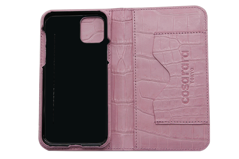 スマートフォンケース ポケット付 フォールディングタイプ プレミアム サクラピンク for Apple iPhone 12 Pro Max