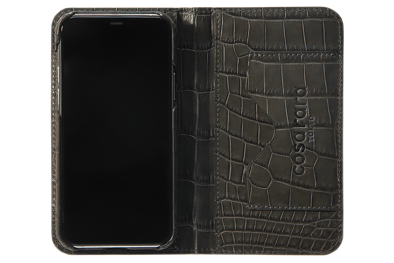 スマートフォンケース ポケット付 フォールディングタイプ プレミアム　クレイ for Apple iPhone 13 / iPhone 13 Pro