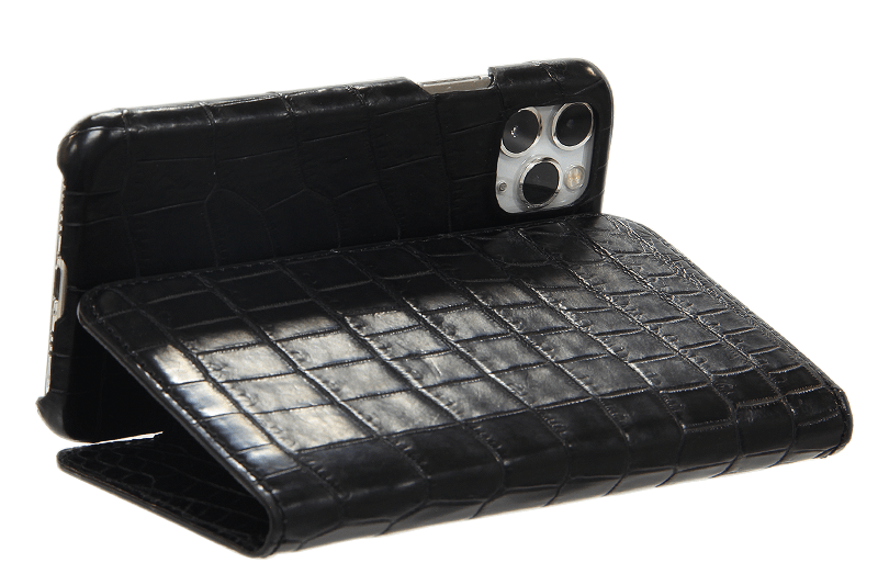 スマートフォンケース ポケット付 フォールディングタイプ プレミアム ブラック for Apple iPhone 13 mini