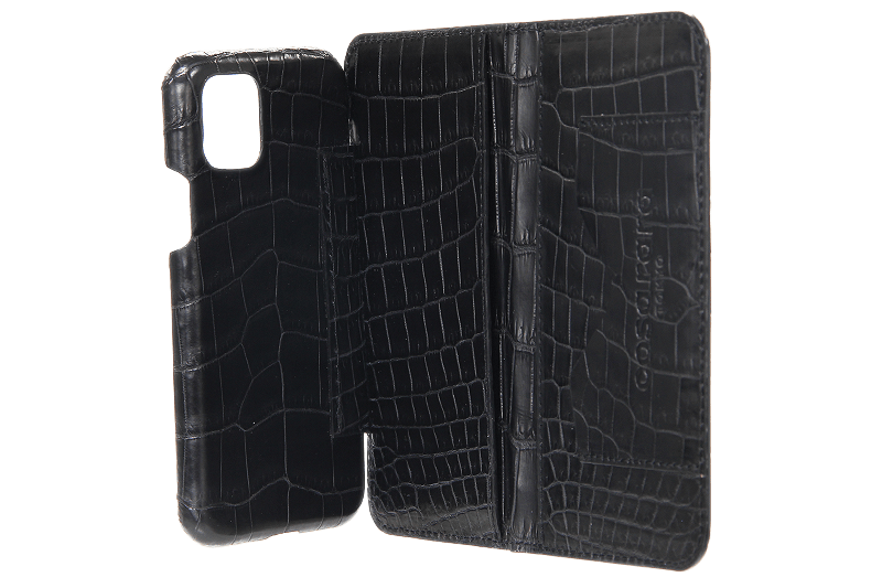 スマートフォンケース ポケット付 フォールディングタイプ プレミアム ブラック for Apple iPhone 13 mini