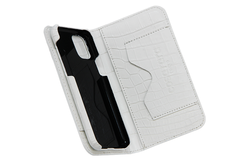 スマートフォンケース ポケット付 フォールディングタイプ プレミアム ホワイト for Apple iPhone 13 mini