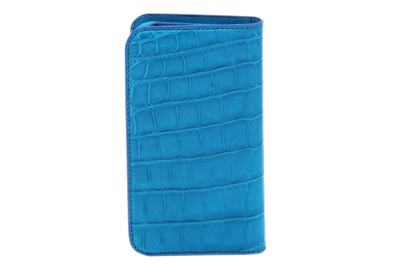 スマートフォンケース ポケット付 フォールディングタイプ プレミアム ターコイズブルー for Apple iPhone 13 mini