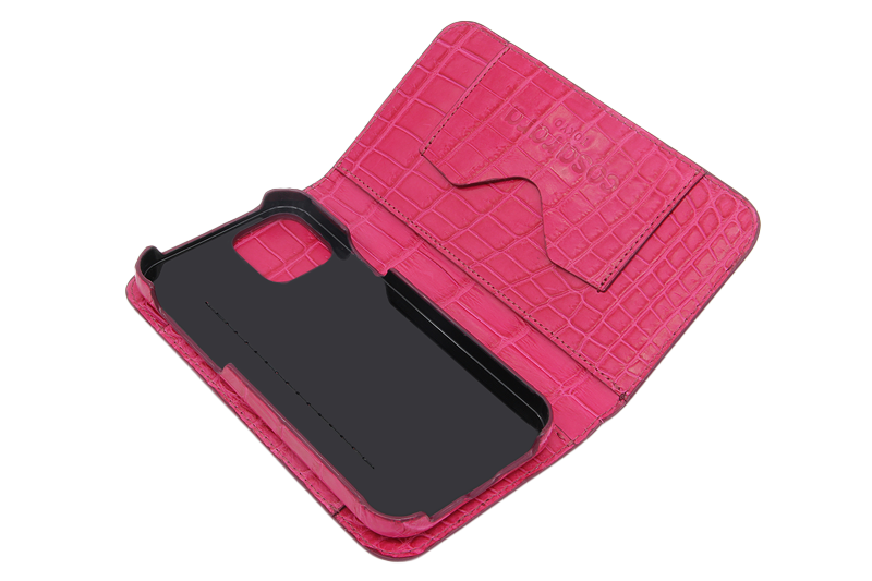 スマートフォンケース ポケット付 フォールディングタイプ プレミアム ピンク for Apple iPhone 13 mini