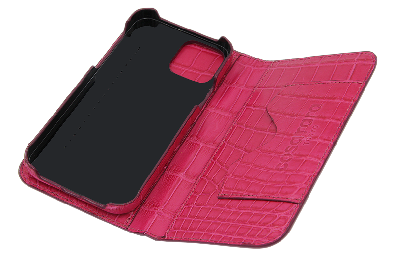 スマートフォンケース ポケット付 フォールディングタイプ プレミアム ピンク for Apple iPhone 13 mini