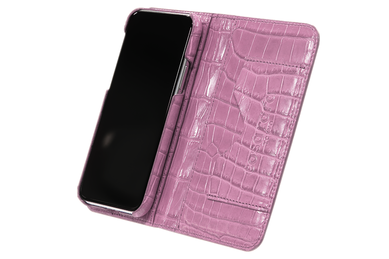 スマートフォンケース ポケット付 フォールディングタイプ プレミアム サクラピンク for Apple iPhone 11 Pro