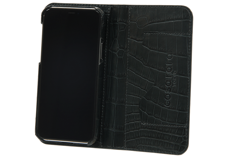 スマートフォンケース ポケット付 フォールディングタイプ プレミアム ダークグリーン for Apple iPhone 12 Pro Max