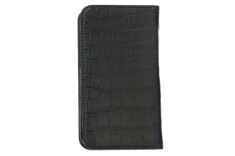 スマートフォンケース ポケット付 フォールディングタイプ プレミアム ダークグリーン for Apple iPhone 12 / 12 Pro