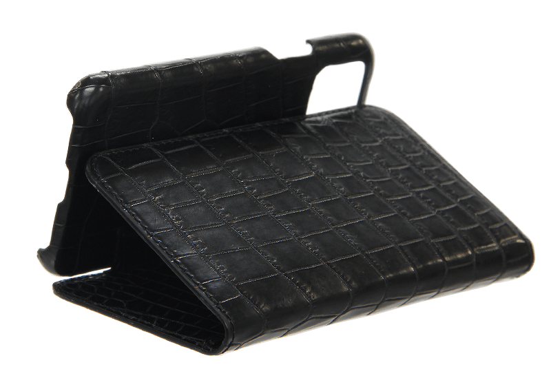 スマートフォンケース ポケット付 フォールディングタイプ プレミアム ブラック for Apple iPhone 11 Pro Max