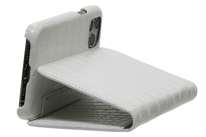 スマートフォンケース ポケット付 フォールディングタイプ プレミアム ホワイト for Apple iPhone 12 / 12 Pro