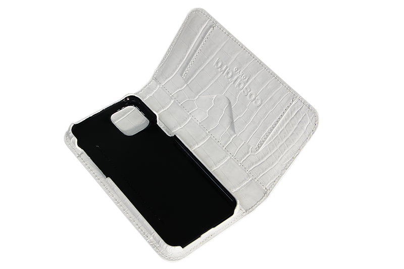 スマートフォンケース ポケット付 フォールディングタイプ プレミアム ホワイト for Apple iPhone 12 Pro Max