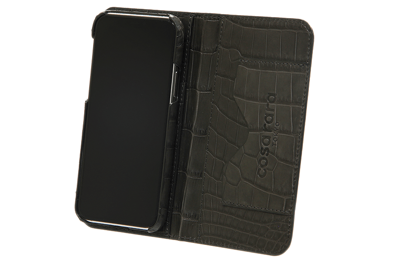 スマートフォンケース ポケット付 フォールディングタイプ プレミアム　クレイ for Apple iPhone 12 / 12 Pro