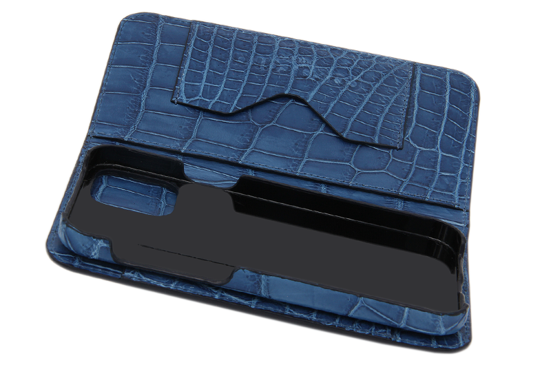 スマートフォンケース ポケット付 フォールディングタイプ プレミアム 藍 for Apple iPhone 11 Pro