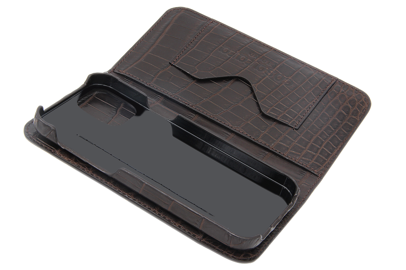 スマートフォンケース ポケット付 フォールディングタイプ プレミアム チョコレート for Apple iPhone 12 / 12 Pro